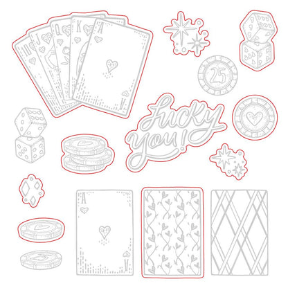 Royal Flush - Honey Cuts - Coordinating Dies - Honey Bee Stamps