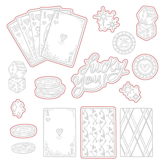 Royal Flush - Honey Cuts - Coordinating Dies - Honey Bee Stamps