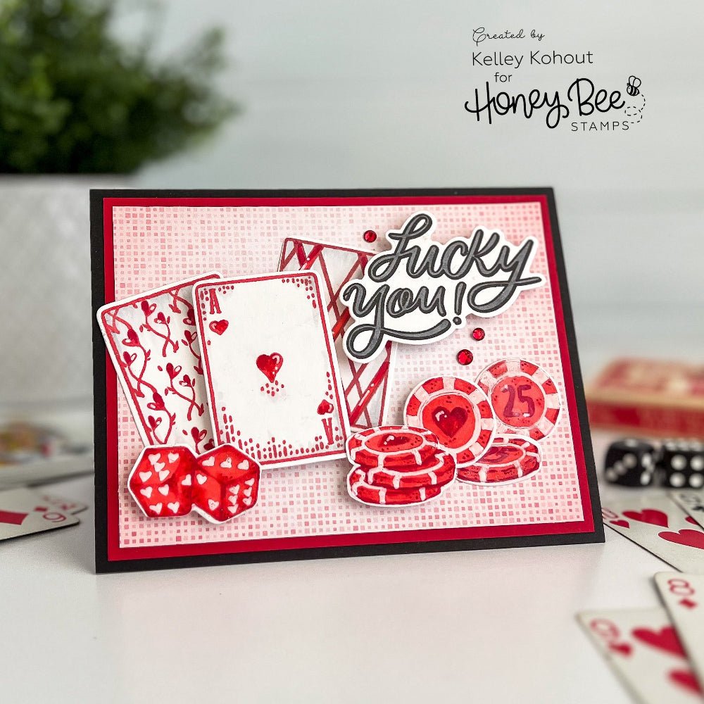 Royal Flush - 6x8 Rubber Cling Stamp Set – Honey Bee Stamps
