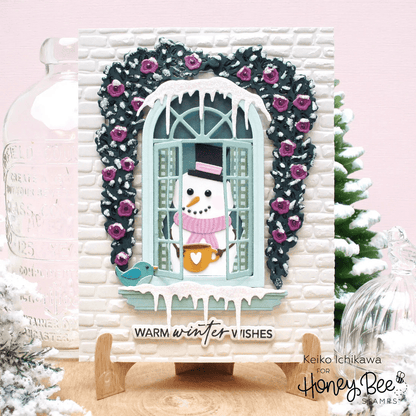Rustic Brick Wall - 3D Embossing Folder - Honey Bee Stamps