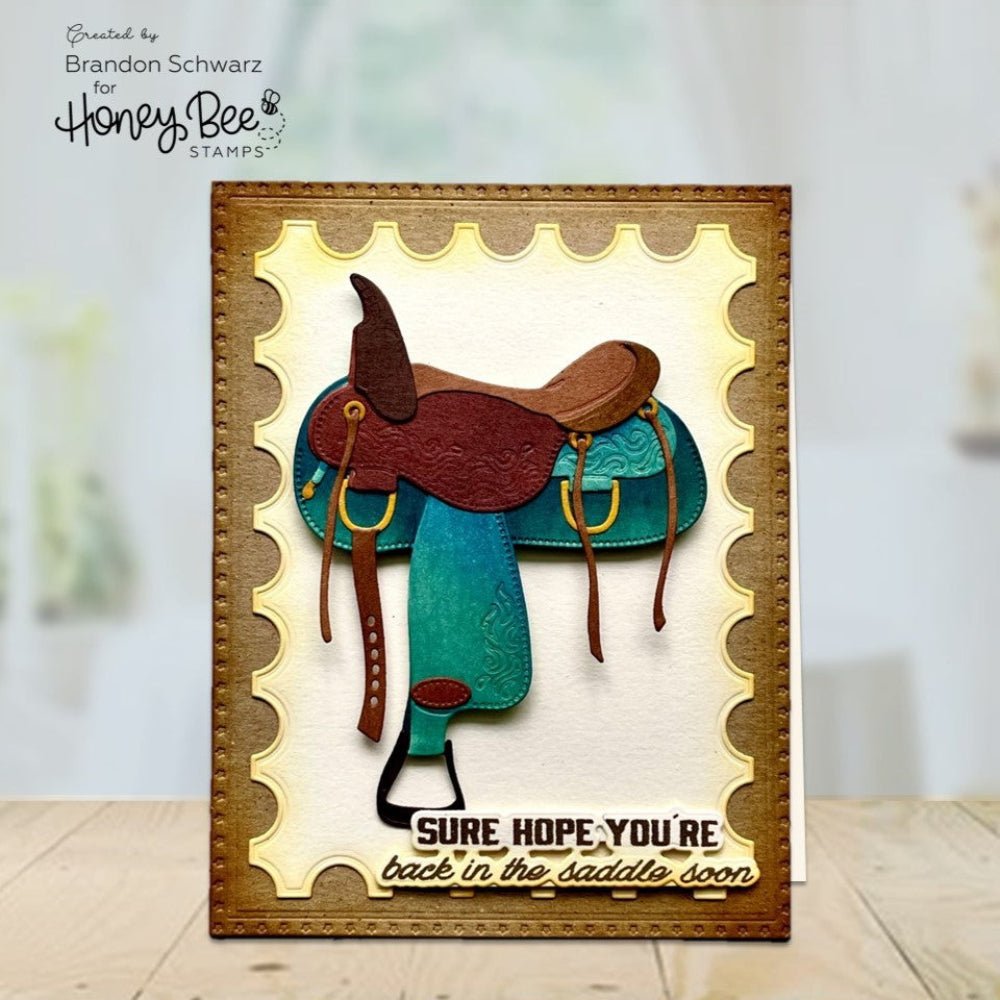 Saddle Up - 6x8 Photopolymer Stamp Set - Honey Bee Stamps