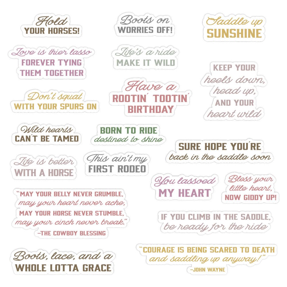 Saddle Up - 6x8 Photopolymer Stamp Set - Honey Bee Stamps