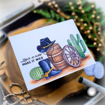 Saddle Up - 6x8 Photopolymer Stamp Set - Honey Bee Stamps