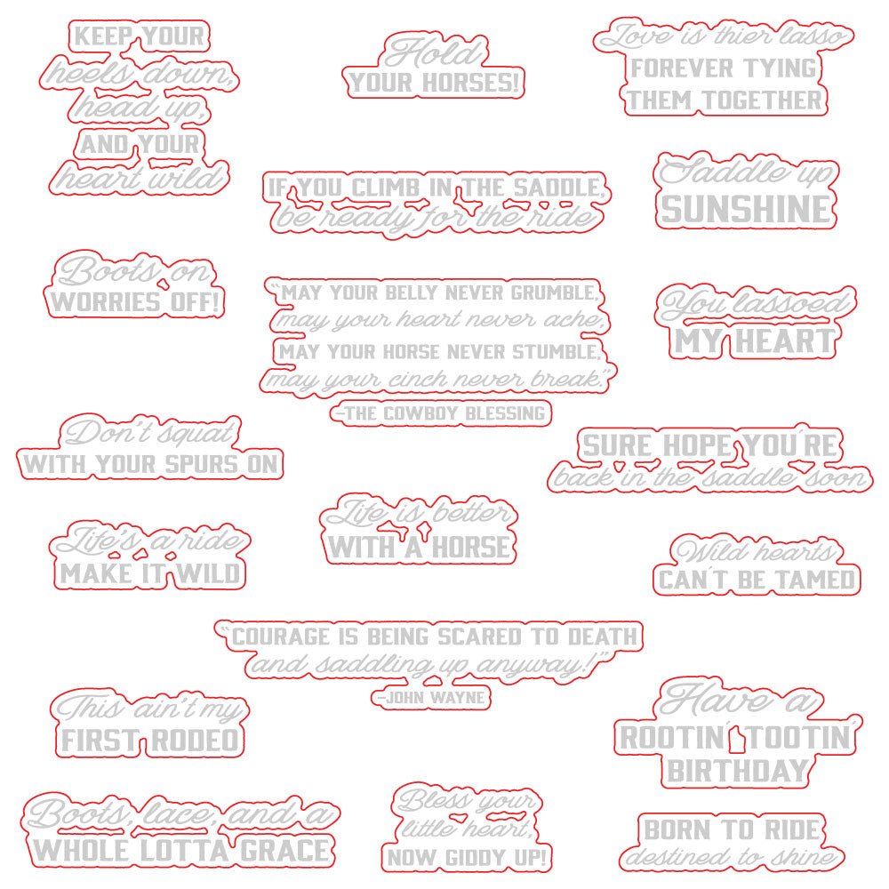 Saddle Up - Honey Cuts - Coordinating Dies - Honey Bee Stamps