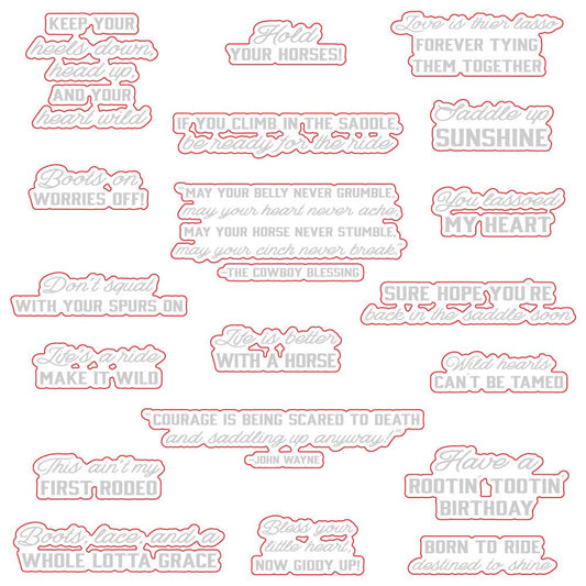 Saddle Up - Honey Cuts - Coordinating Dies - Honey Bee Stamps