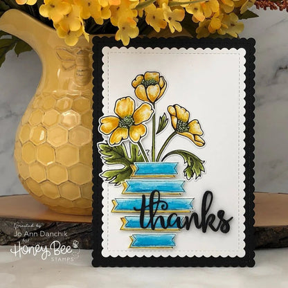 Scallop A7 Card Frames - Honey Cuts - Stand - Alone Dies - Honey Bee Stamps