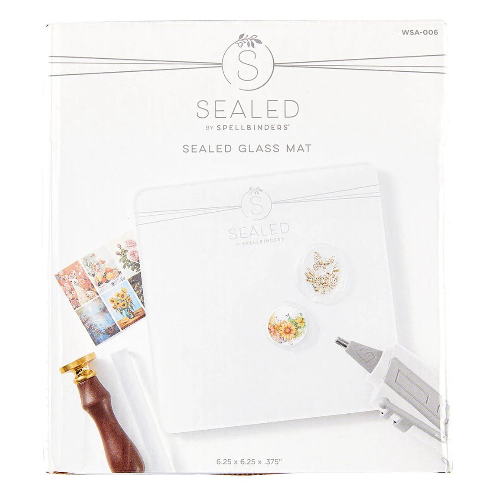 Sealed Glass Mat Working Surface by Spellbinders - 6.25" x 6.25" - Honey Bee Stamps