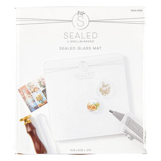 Sealed Glass Mat Working Surface by Spellbinders - 6.25" x 6.25" - Honey Bee Stamps