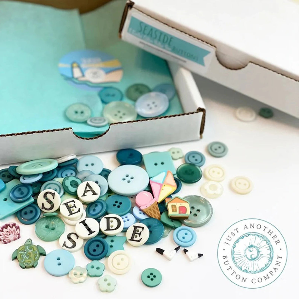 Seaside Button Box by Just Another Button Company - Honey Bee Stamps