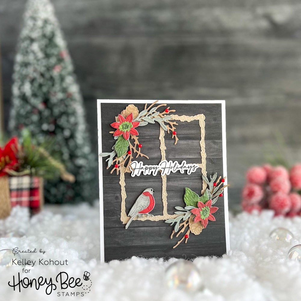 Seasonal Sentiments - 3x3 Photopolymer Stamp Set - Honey Bee Stamps