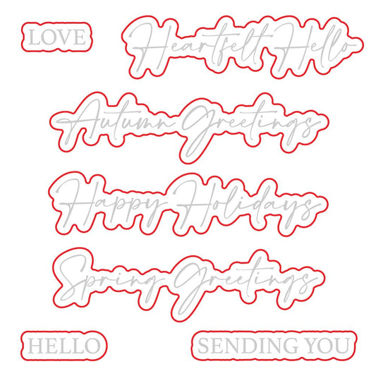 Seasonal Sentiments - Honey Cuts - Coordinating Dies - Honey Bee Stamps