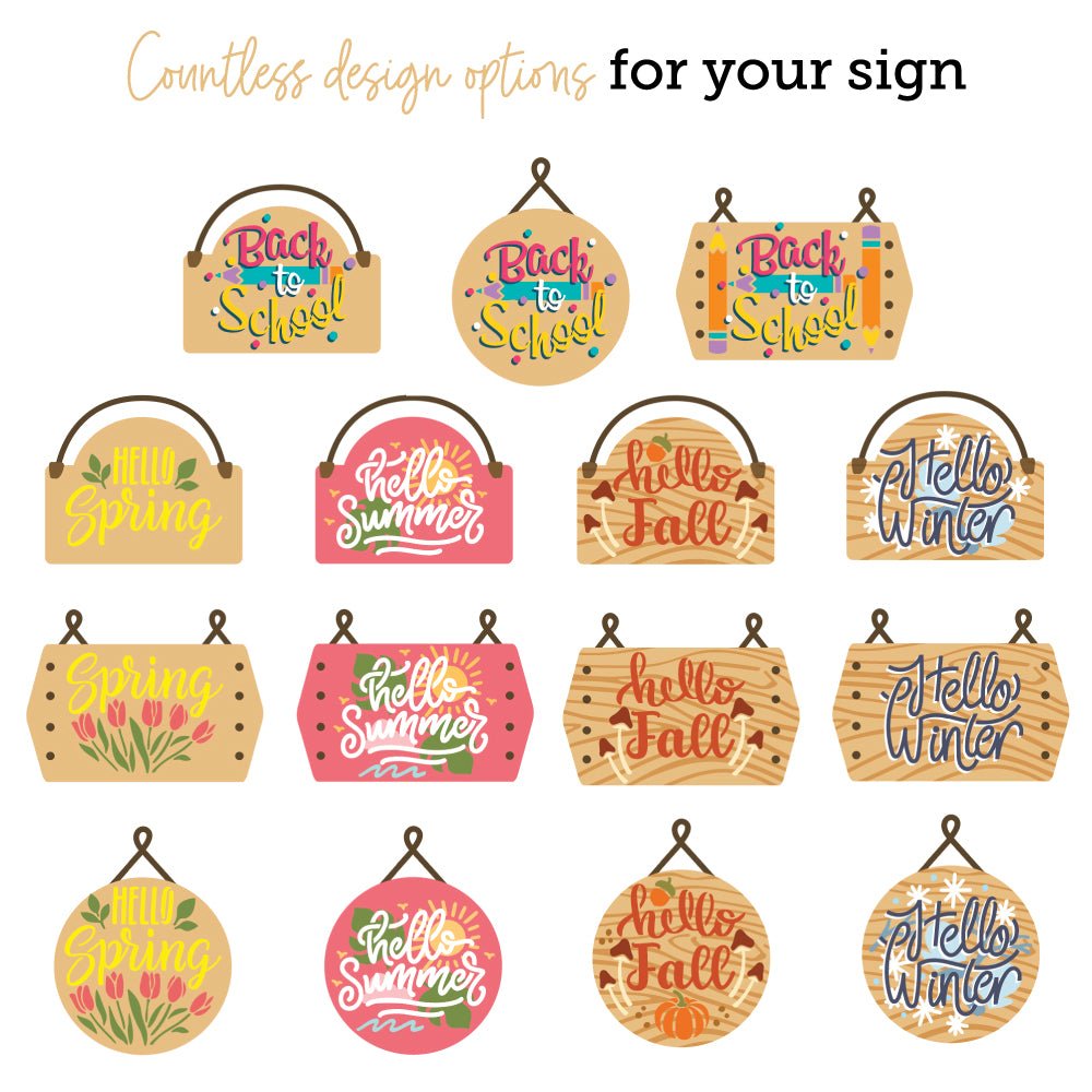 Seasonal Signs - Set of 3 - 6"x6" Coordinating Stencils - Honey Bee Stamps