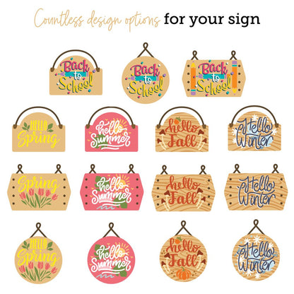 Seasonal Signs - Set of 3 - 6"x6" Coordinating Stencils - Honey Bee Stamps