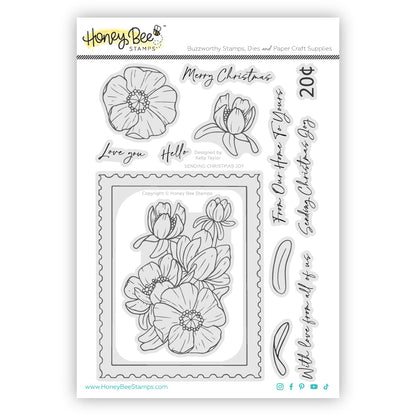Sending Christmas Joy - 6x8 Photopolymer Stamp Set - Honey Bee Stamps
