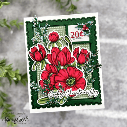 Sending Christmas Joy - 6x8 Photopolymer Stamp Set RETIRING - Honey Bee Stamps