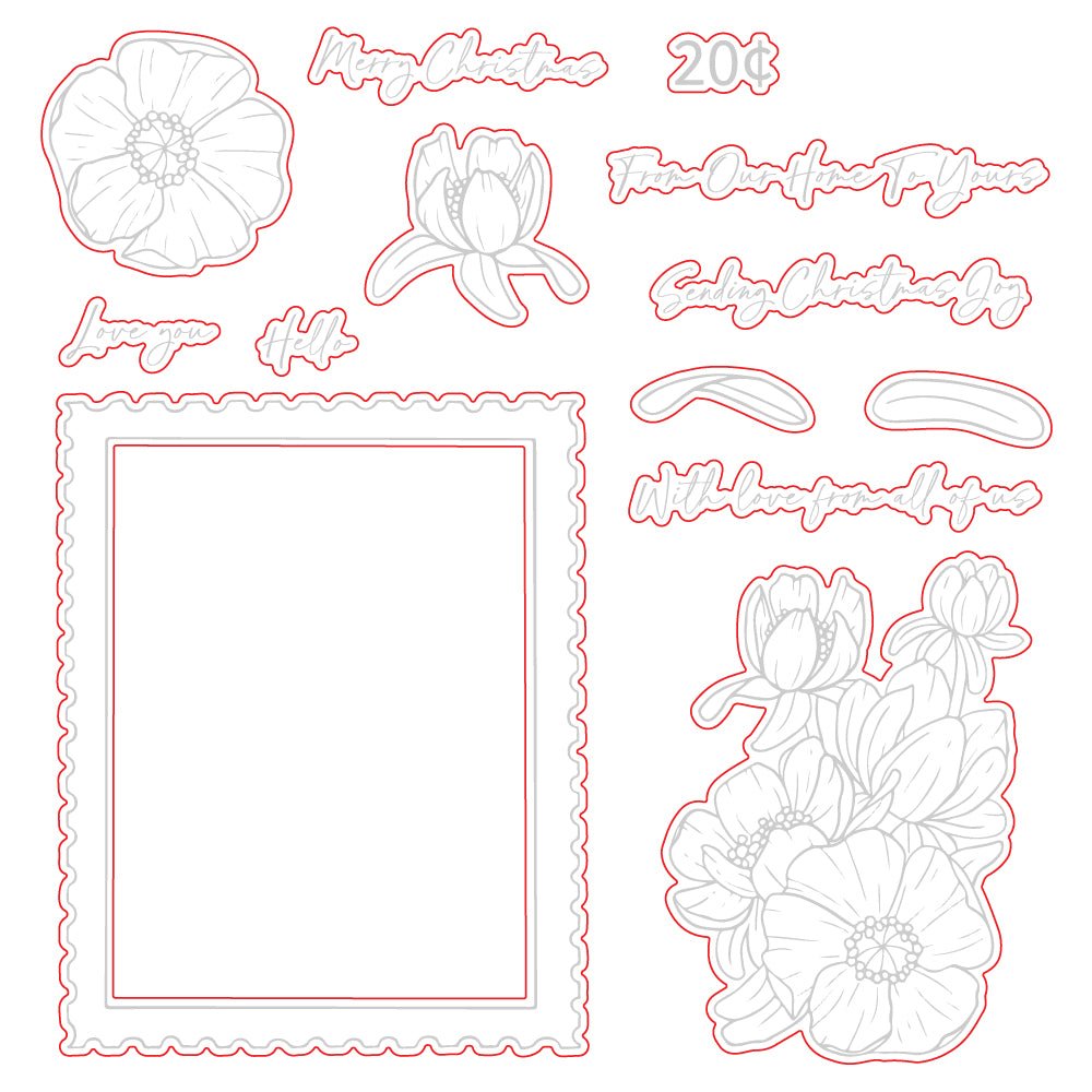 Sending Christmas Joy - Honey Cuts - Coordinating Dies - Honey Bee Stamps