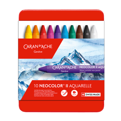 Set of 10 NEOCOLOR™ II Pastels in Metal Box - Perfect For Easy Watercolor - Honey Bee Stamps