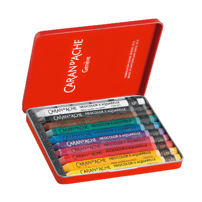 Set of 10 NEOCOLOR™ II Pastels in Metal Box - Perfect For Easy Watercolor - Honey Bee Stamps