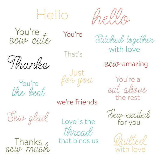 Sew Glad - 4x6 Photopolymer Stamp Set - Honey Bee Stamps