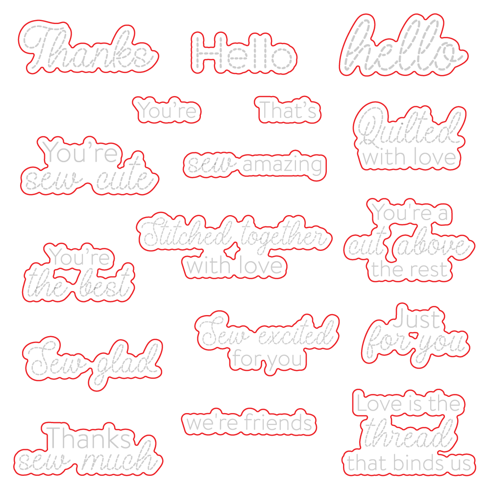 Sew Glad - Honey Cuts - Coordinating Dies - Honey Bee Stamps