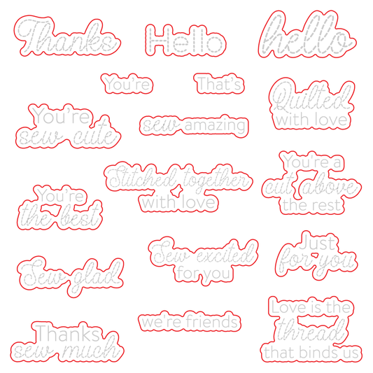 Sew Glad - Honey Cuts - Coordinating Dies - Honey Bee Stamps