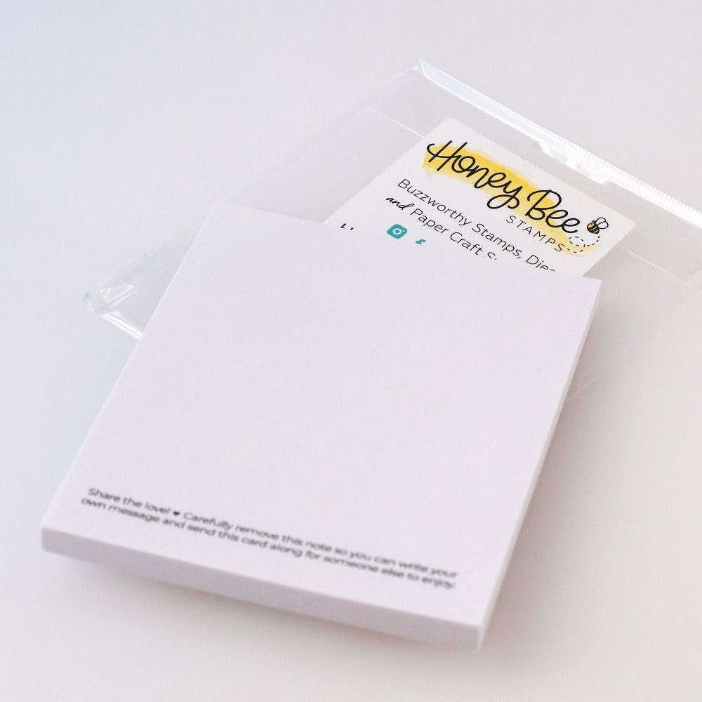 Share The Love - Large 4" x 5" Sticky Notes for Inside Card Message Writing - Honey Bee Stamps