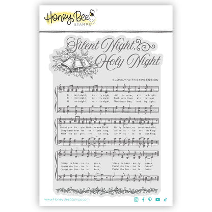 Silent Night Background - 4"x 6" Rubber Cling Stamp Set - Honey Bee Stamps