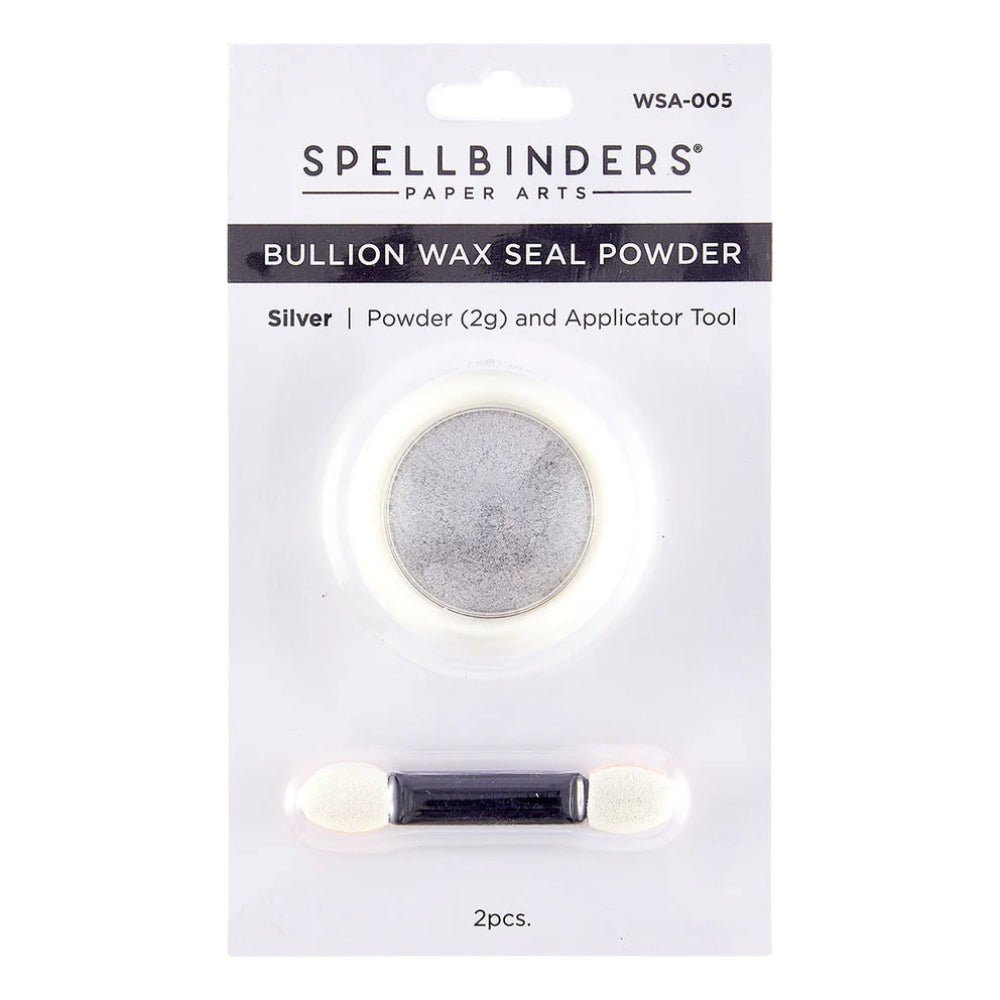 Silver Bullion Wax Seal Powder - Clear Seal Maker Tool Collection by Spellbinders - Honey Bee Stamps