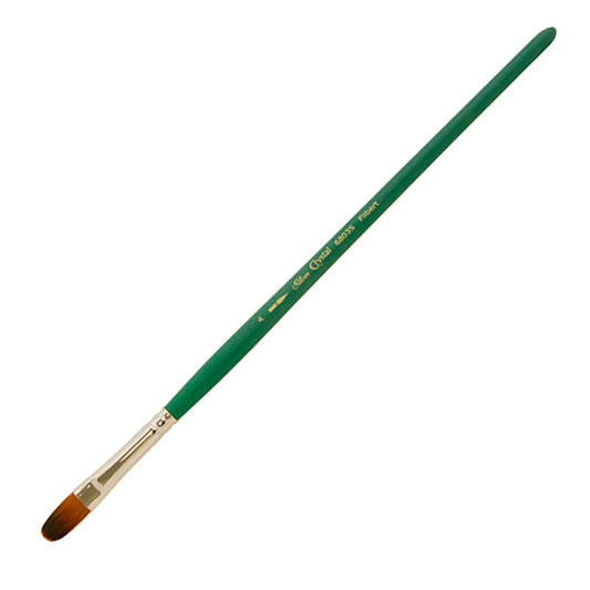 SilverBrush™ Crystal™ Brush Filbert Size 4 - Crystal Golden Taklon Paint Brush for Water - Based Media - Honey Bee Stamps
