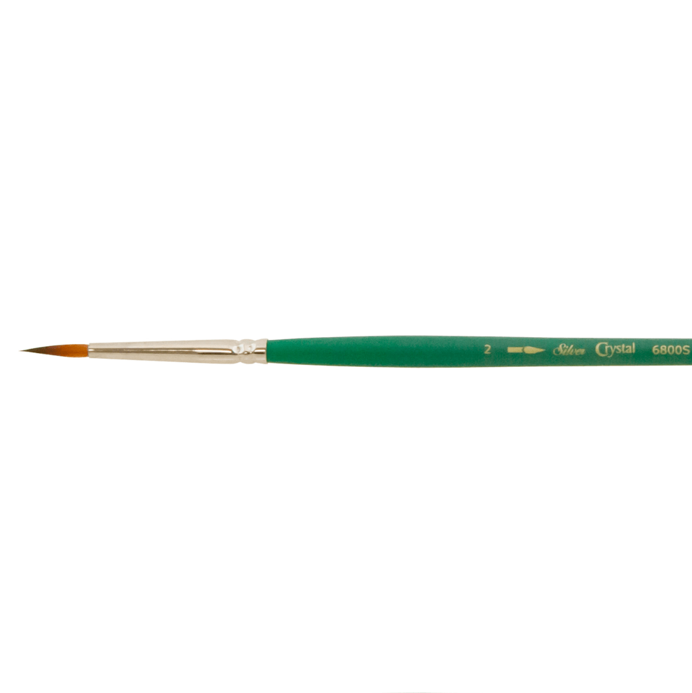 SilverBrush™ Crystal™ Brush Round Size 2 - Crystal Golden Taklon Paint Brush for Water - Based Media - Honey Bee Stamps