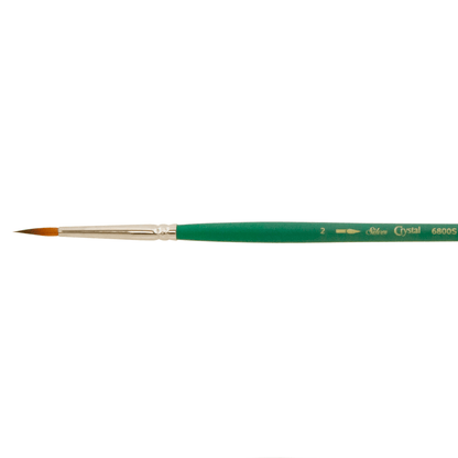 SilverBrush™ Crystal™ Brush Round Size 2 - Crystal Golden Taklon Paint Brush for Water - Based Media - Honey Bee Stamps
