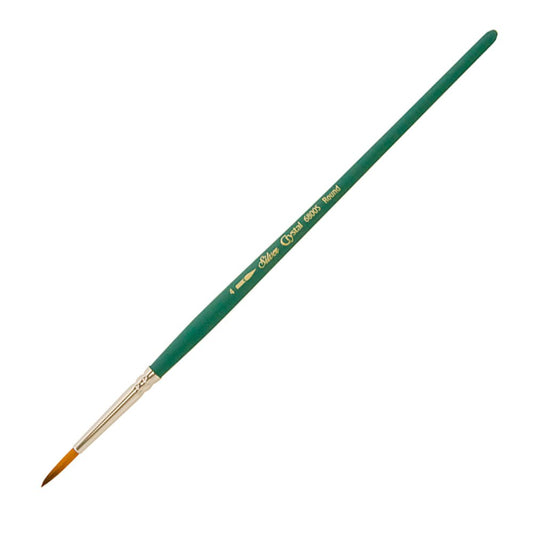SilverBrush™ Crystal™ Brush Round Size 4 - Crystal Golden Taklon Paint Brush for Water - Based Media - Honey Bee Stamps