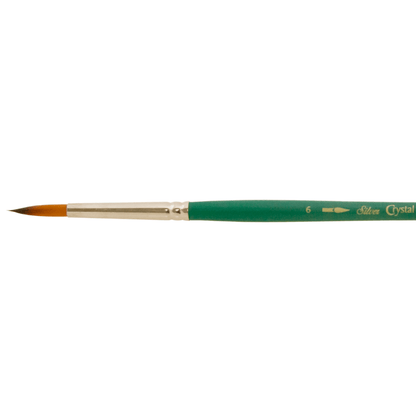 SilverBrush™ Crystal™ Brush Round Size 6 - Crystal Golden Taklon Paint Brush for Water - Based Media - Honey Bee Stamps