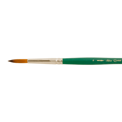 SilverBrush™ Crystal™ Brush Round Size 8 - Crystal Golden Taklon Paint Brush for Water - Based Media - Honey Bee Stamps