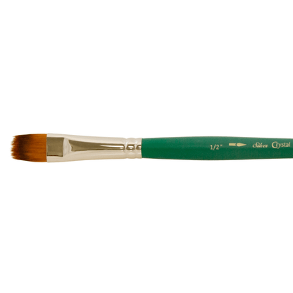 SilverBrush™ Crystal™ Filbert Grass Comb 1/2 Inch - Crystal Golden Taklon Paint Brush for Water - Based Media - Honey Bee Stamps