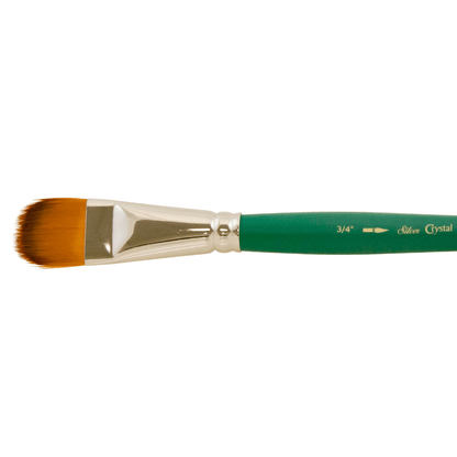 SilverBrush™ Crystal™ Filbert Grass Comb 3/4 Inch - Crystal Golden Taklon Paint Brush for Water - Based Media - Honey Bee Stamps