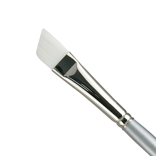 Silverwhite® Short Handle Foundation Watercolor Angle Brush Size 1" - Honey Bee Stamps