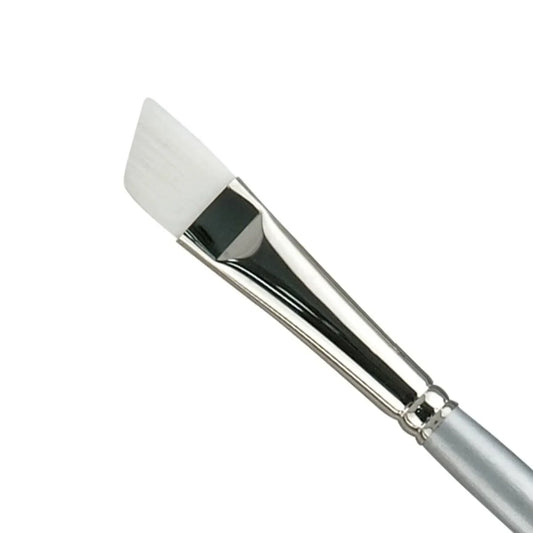 Silverwhite® Short Handle Foundation Watercolor Angle Brush Size 5/8" - Honey Bee Stamps