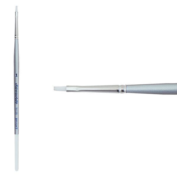 Silverwhite® Short Handle Foundation Watercolor Bright Brush Size 1 - Honey Bee Stamps