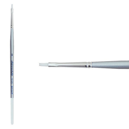 Silverwhite® Short Handle Foundation Watercolor Bright Brush Size 1 - Honey Bee Stamps