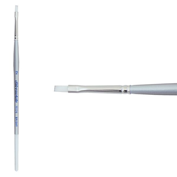 Silverwhite® Short Handle Foundation Watercolor Bright Brush Size 2 - Honey Bee Stamps