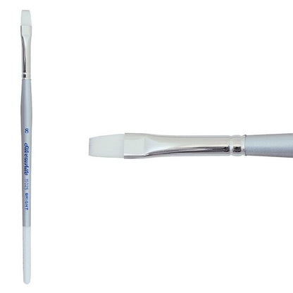 Silverwhite® Short Handle Foundation Watercolor Bright Brush Size 8 - Honey Bee Stamps