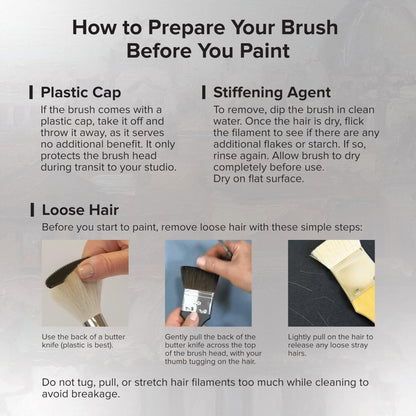 Silverwhite® Short Handle Foundation Watercolor Edgewater Wash 2" - Honey Bee Stamps