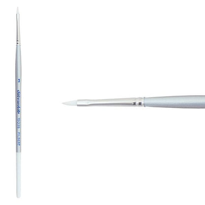 Silverwhite® Short Handle Foundation Watercolor Filbert Brush Size 1 - Honey Bee Stamps