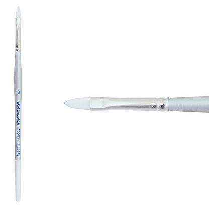 Silverwhite® Short Handle Foundation Watercolor Filbert Brush Size 6 - Honey Bee Stamps