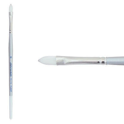 Silverwhite® Short Handle Foundation Watercolor Filbert Brush Size 8 - Honey Bee Stamps