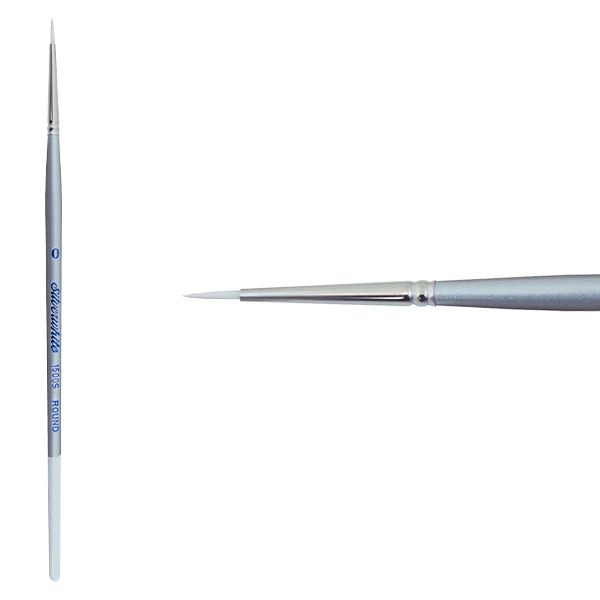 Silverwhite® Short Handle Foundation Watercolor Round Brush Size 0 - Honey Bee Stamps