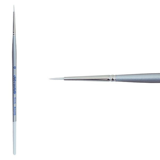 Silverwhite® Short Handle Foundation Watercolor Round Brush Size 0 - Honey Bee Stamps