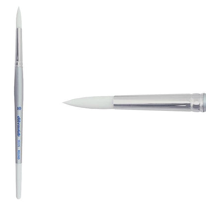 Silverwhite® Short Handle Foundation Watercolor Round Brush Size 10 - Honey Bee Stamps