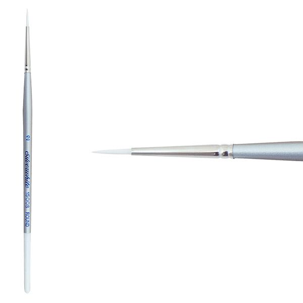 Silverwhite® Short Handle Foundation Watercolor Round Paint Brush 2 SilverBrush - Honey Bee Stamps